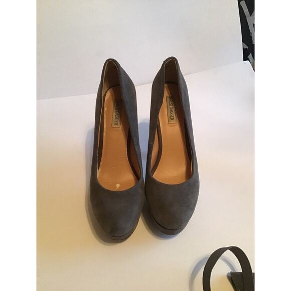 KELSI DAGGER GREY SUEDE PLATFORM BOW 8M - Picture 4 of 12